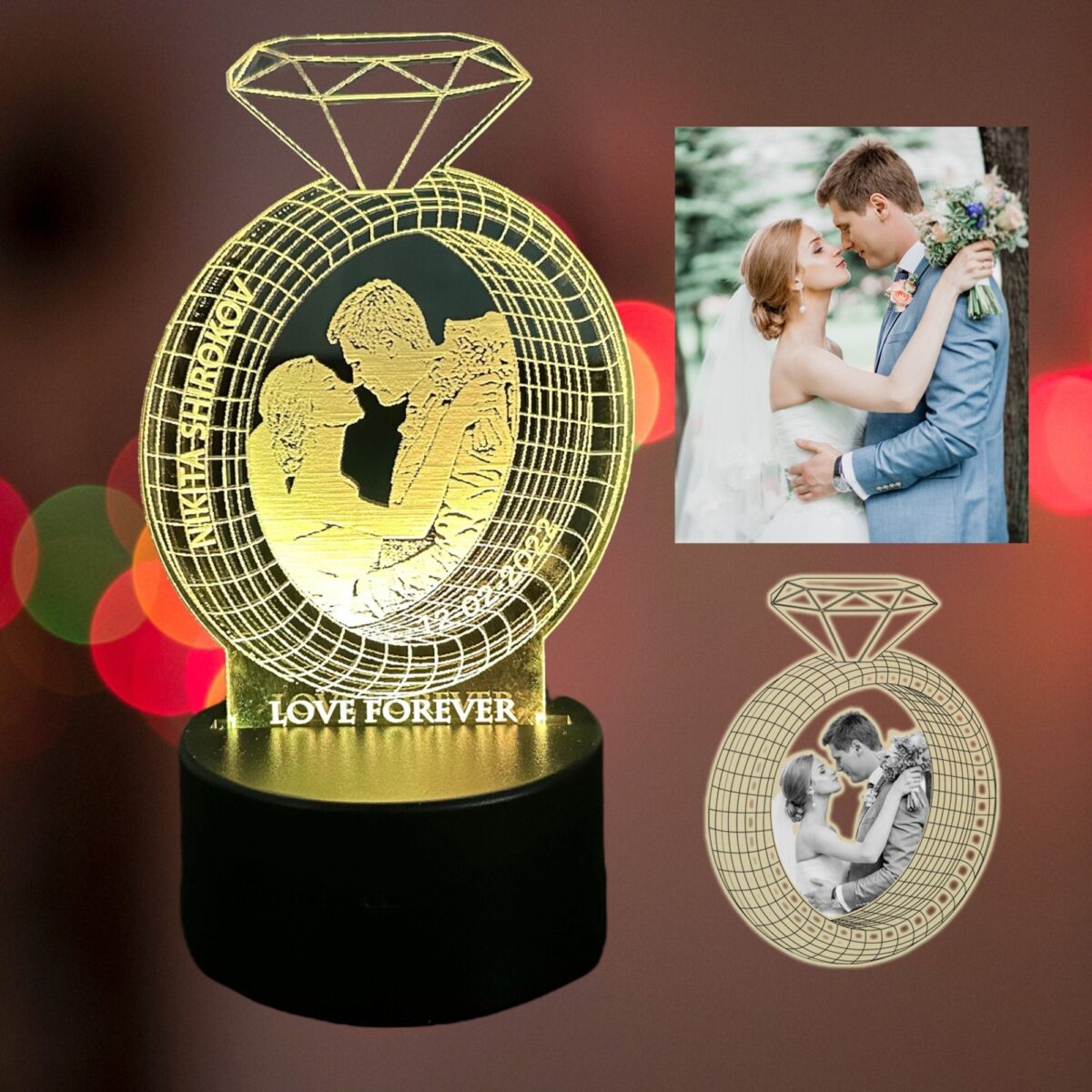 Buy Acrylic Giftsvalla - Picture Led Lamp,Wedding Anniversary Gift